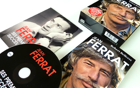Coffret collector Jean Ferrat : le CD de ses premiers succès et sa biographie "Le chant d'un révolté"
